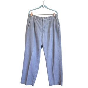 Nautica Rigger Corduroy Mens Pants 36 X 30 Gray Thick Classic Fit Pleated Preppy